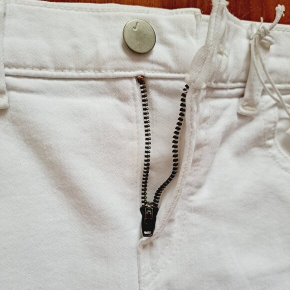 NEW J Brand Destructive White Mid-Rise Pencil Mini Skirt Size 25 - Picture 5 of 16
